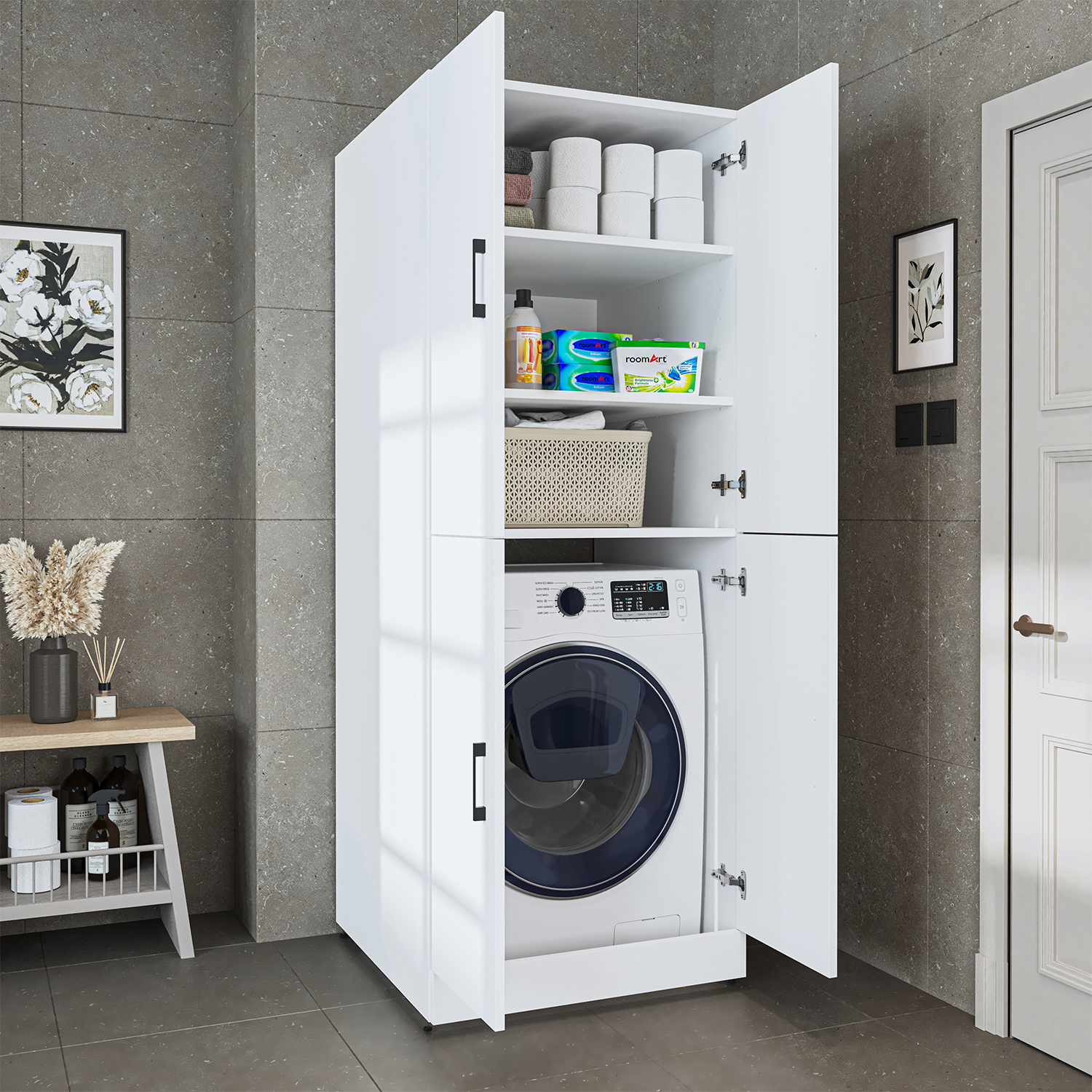 Roomart Waschmaschinenschrank SERIE DORA-II, 70 cm breit