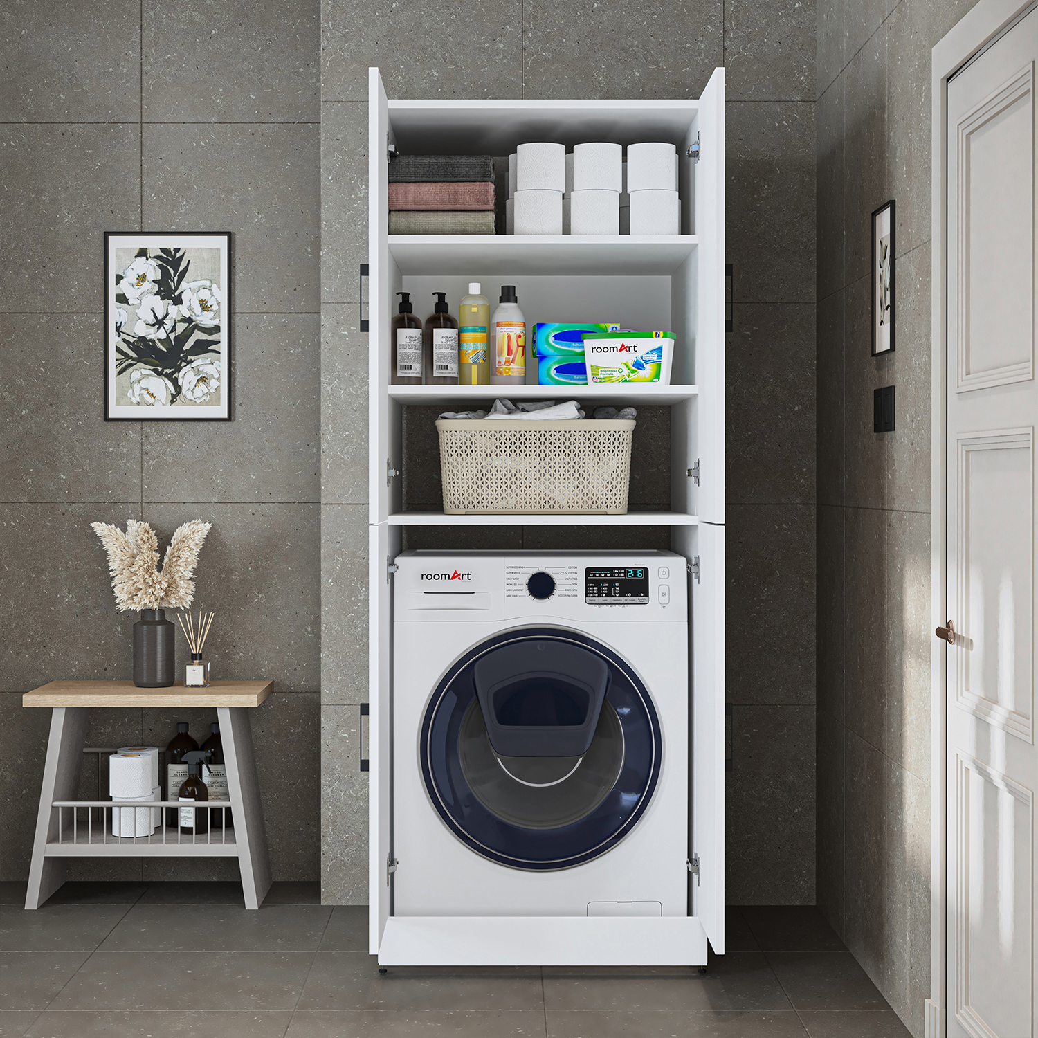 Roomart Waschmaschinenschrank SERIE DORA-II, 70 cm breit - Produktbild 2